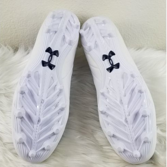 Under Armour Nitro Athletic Sports Cleats Blue White Men's Sz 15 - Picture 5 of 7